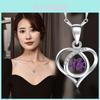 Elegant Crystal Heart Shaped Titanium Steel Necklace For Women Unique Gift For Loved Ones