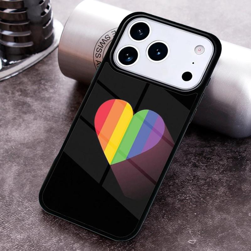Rainbow Pride Phone Case for iPhone 17 16 15 Pro Max Air 14 13 12 11 Plus Shockproof Capa Cover