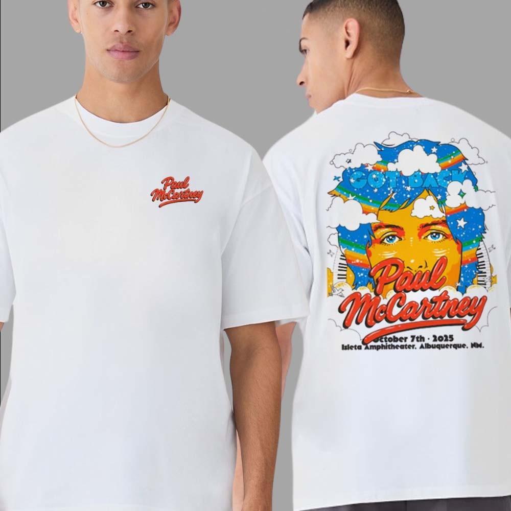 Paul McCartney Got Back 2026 Albuquerque Event Tee In New Mexico October 7th 202 S