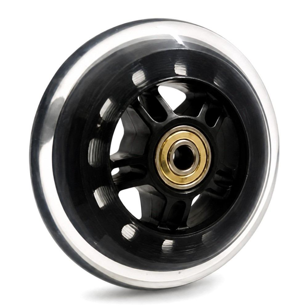 4 Inch Replacement Wheels Black Transparent Bearing Caster Wheels Durable Caster Wheels Doors