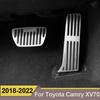 Capac din aluminiu pentru pedale de mașină, cu combustibil, frână, suport pentru picioare, capac pentru plăci pentru Toyota Camry 70 V70 2018 2022 Accesorii
