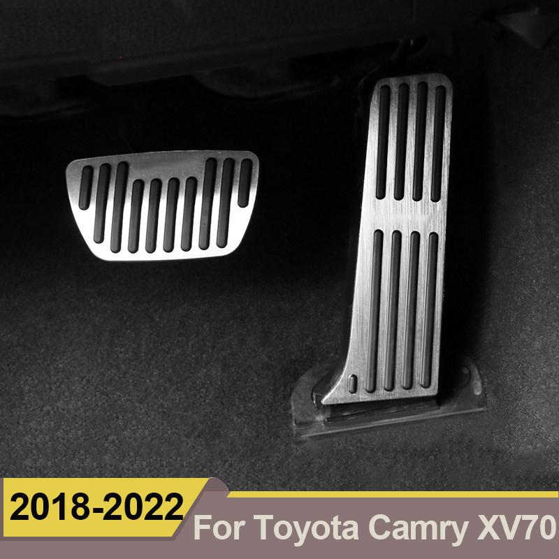 

Алюмінієва кришка автомобільних педалей, паливні гальма, підніжка, колодки, накладка для Toyota Camry 70 V70 2018 2022 аксесуари Footrest Blue