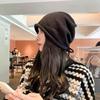 Autumn And Winter Pile Hat With Curled Brim And All-Match Warm Cold Hat With Large Head Knitted Drawstring Hat For Women