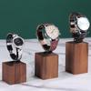 Walnut and Beech Wood Watch and Bracelet Display Stand for Men and Women
