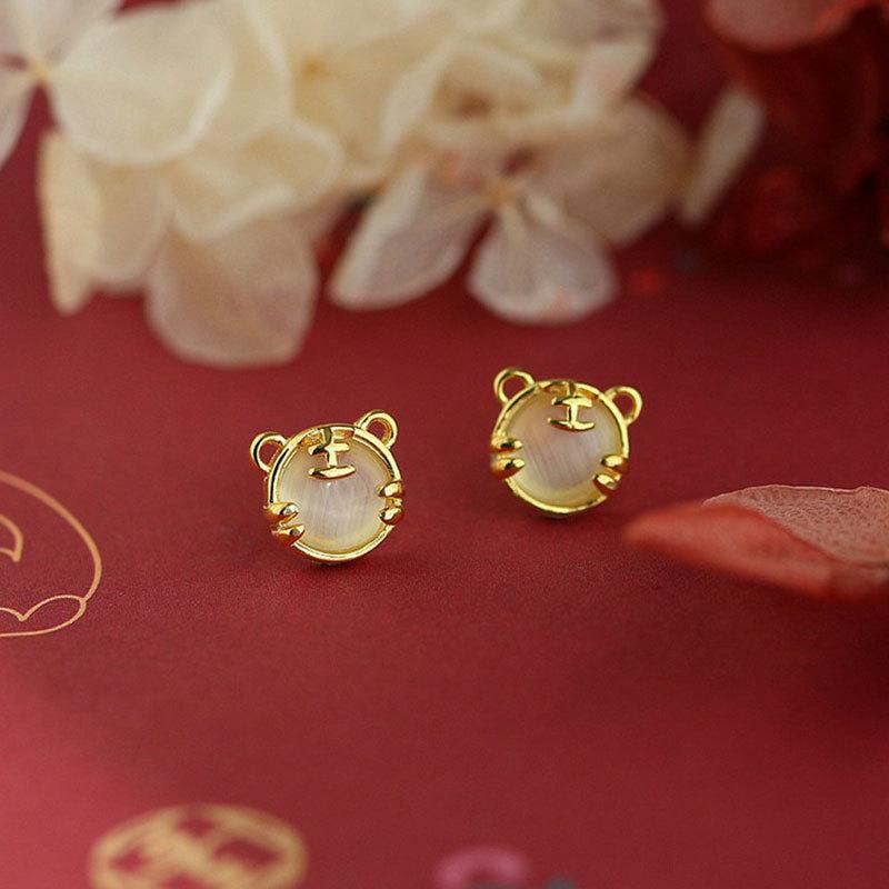 Cute Tiger Earrings New Year's Eyes Earrings