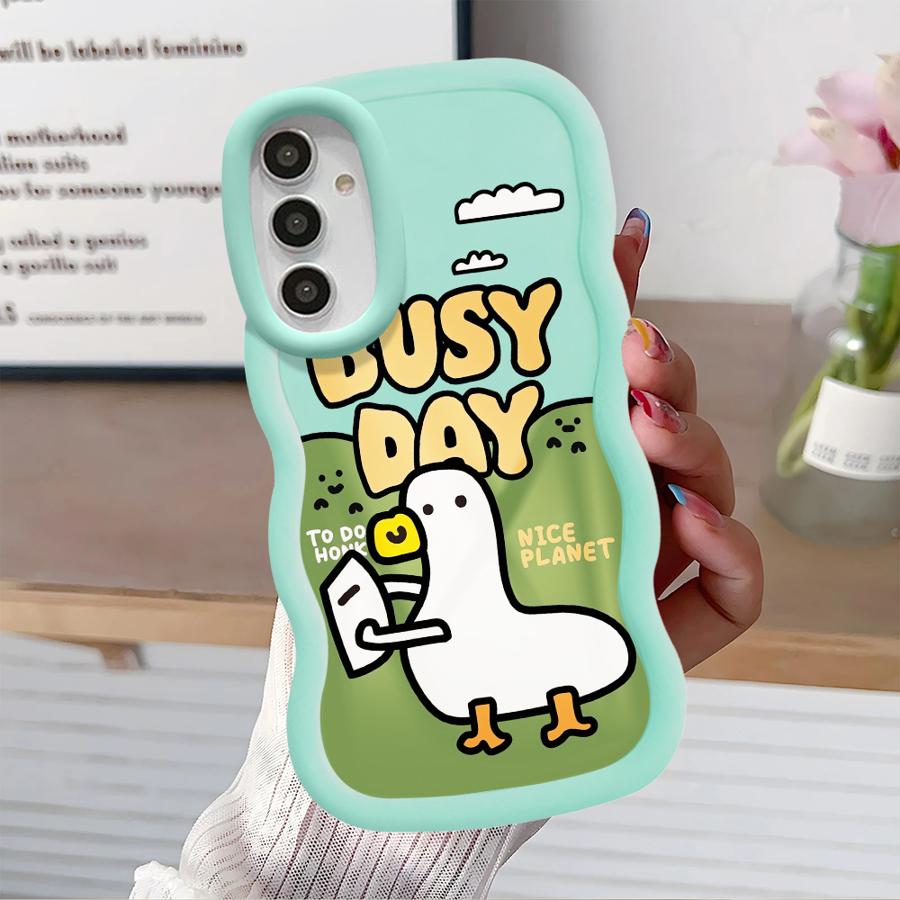 Soft Phone Cover Case for Samsung Galaxy A16 A52 A12 A13 A11 A21s A15 A14 A06 A04 A23 A05 A03 A33 A53 A22 Cartoon Duck