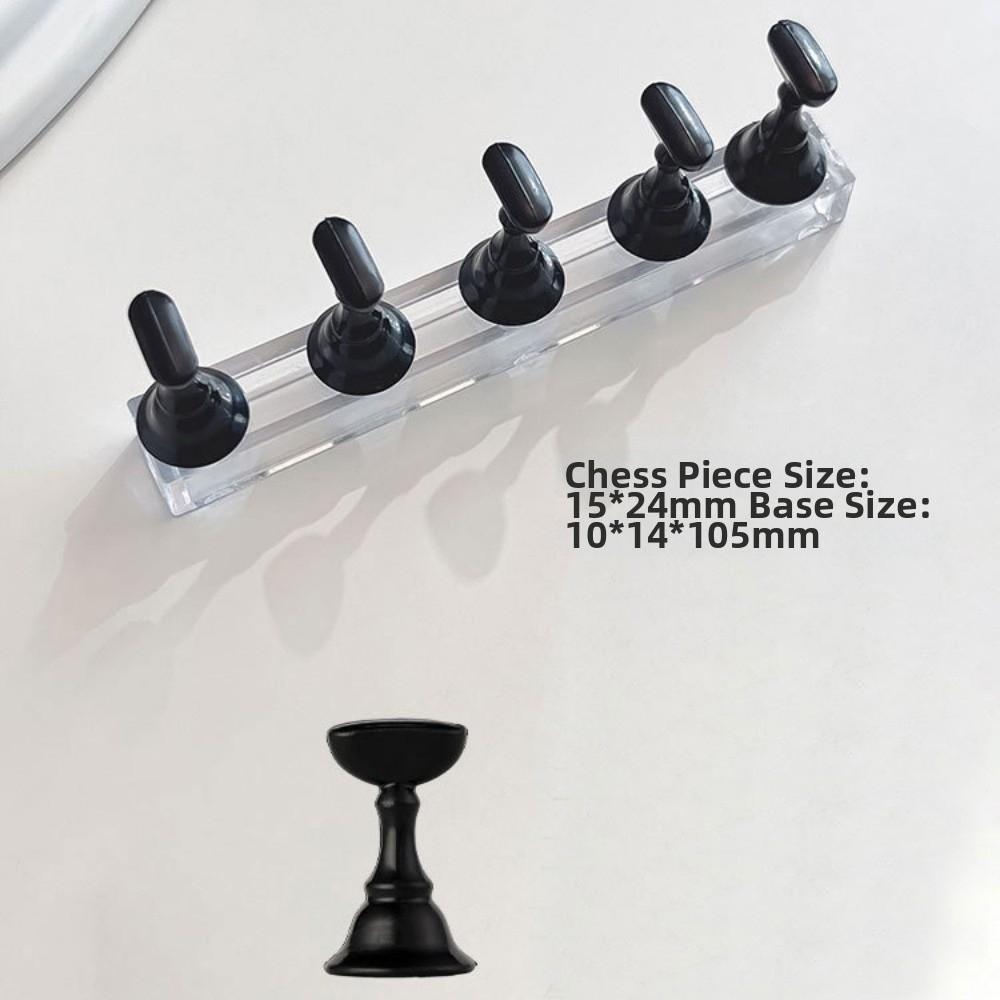 5Pcs Crystal Base Magnetic Nail Art Holder Reusable Nail Art Display Stand Nail Artists