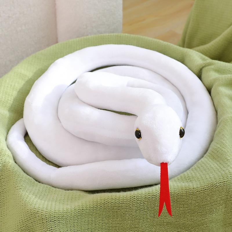 Simulation Giant Python Plush Toy Long Snake Yellow Orange Green Python Plush Toy Decorated House Holiday Decoration Trick Props