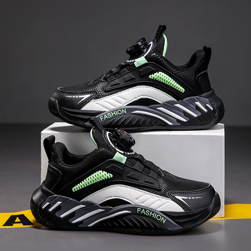 Fashion New Kids Boy Running Sport Shoes Leather Sneakers Children Outdoor Lightweight Breathable Tenis Footwear