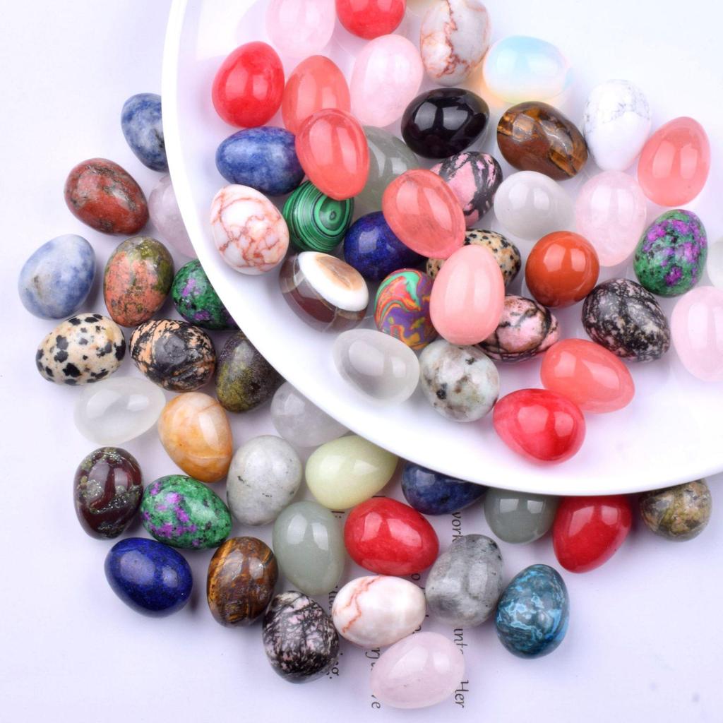 Easter Gemstone Crystal Eggs 2cm - Natural Small Bird Eggs for Display or Play
