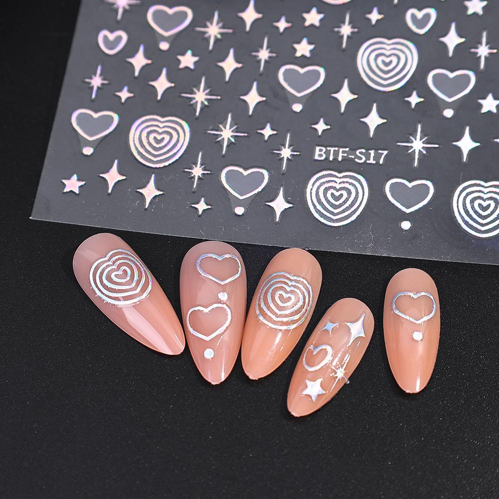 1 buc autocolant French Love Circle Nail Art