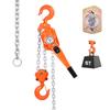 Manual Lever Chain Hoist, 6T 6000KG Capacity Heavy Duty Come Along, 6M Lift G80 Alloy Steel Chain With Dual Pawl Mechanical Brake