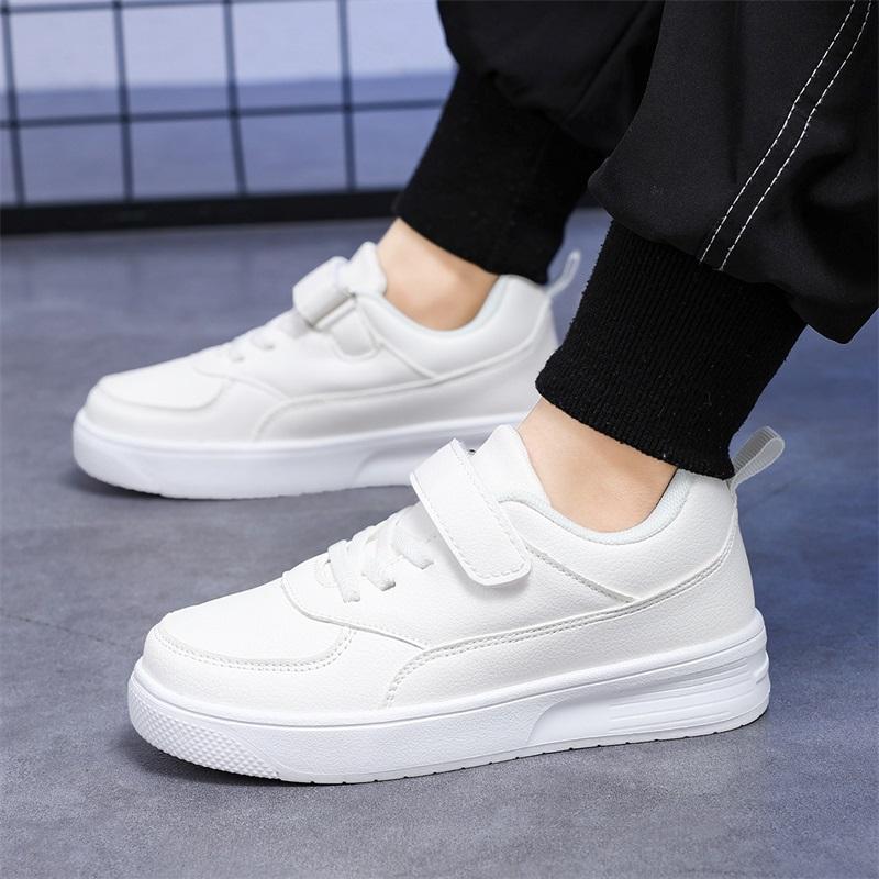 New Leather Kids Running Shoes Fashion youngsters teens Casual Walking student fashion Sneakers Breathable Soft Children Sport