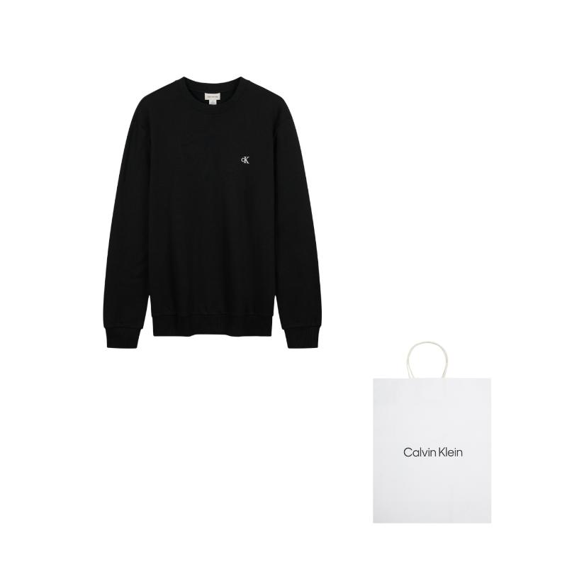Calvin Klein Sweatshirts Men's UB1 Space Black Crew Neck Moderate 4RD265G