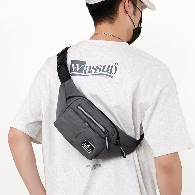 New  Multi Layer Men's Waist Bag Outdoor Leisure Sports Women's Chest Bag Travel Mobile Wallet