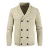 Autumn Men's Solid Color Knitted Sweater Casual Youth Double-breasted Cardigan Outer Sweater