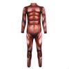 Printed Muscle Suit Realistic Print Full-Body Bodysuit Shape-fittingFitting