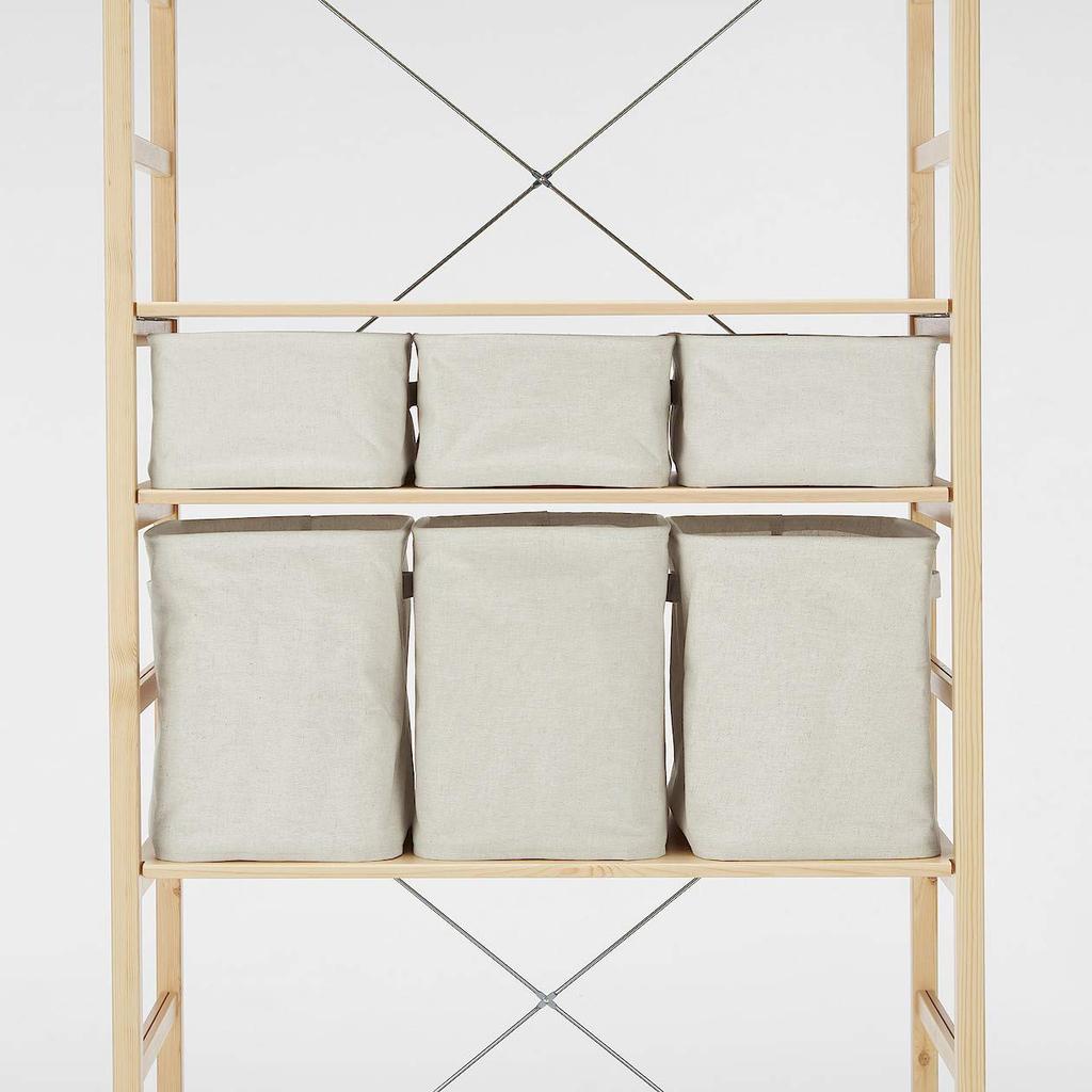 MUJI Polyester Cotton Linen Blend Soft Box Rectangular Small Width 37 X Depth 26 X Height 16cm 38369752 Approx.