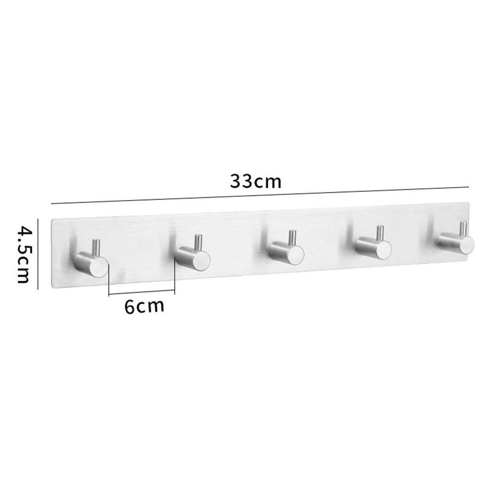 Sticker Adhesive Stainless Steel Hooks Wall Door Clothes Coat Hat Hanger Kitchen Bathroom Rustproof Towel Hooks