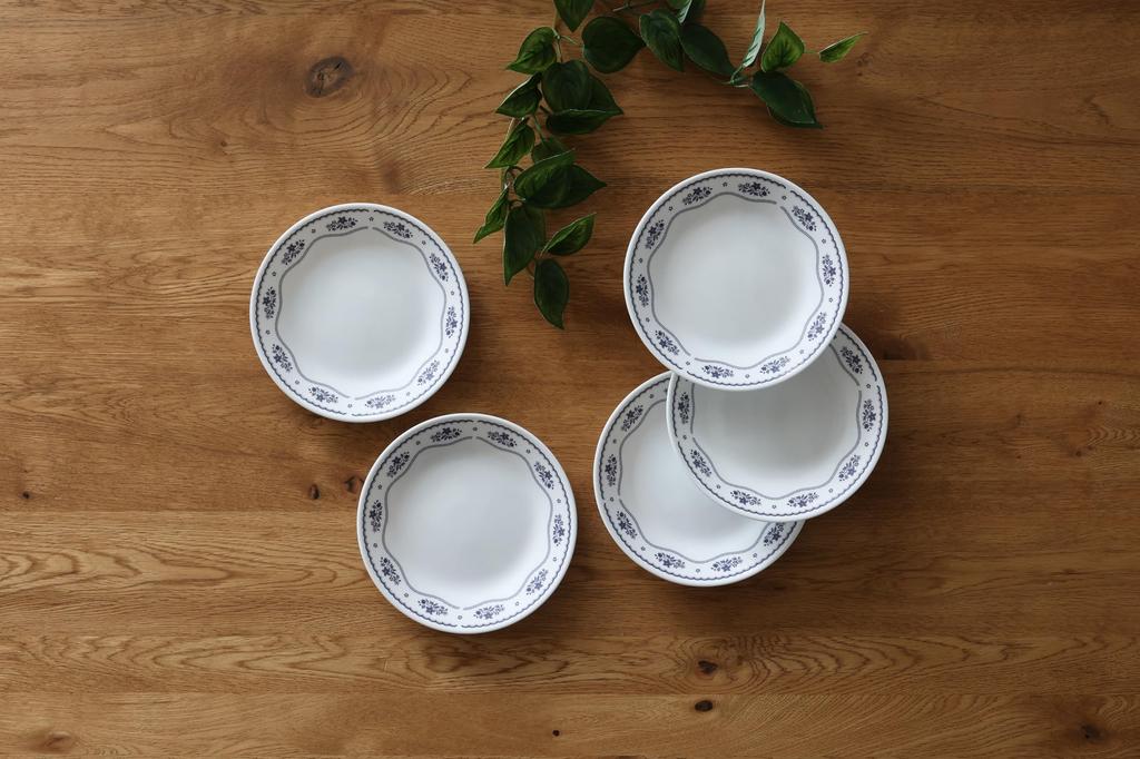 Corelle Small Dish Plate, Break-resistant, Lightweight, Microwave Safe, Oven Safe, Dishwasher Safe, French Doily J106-FD CP-8765