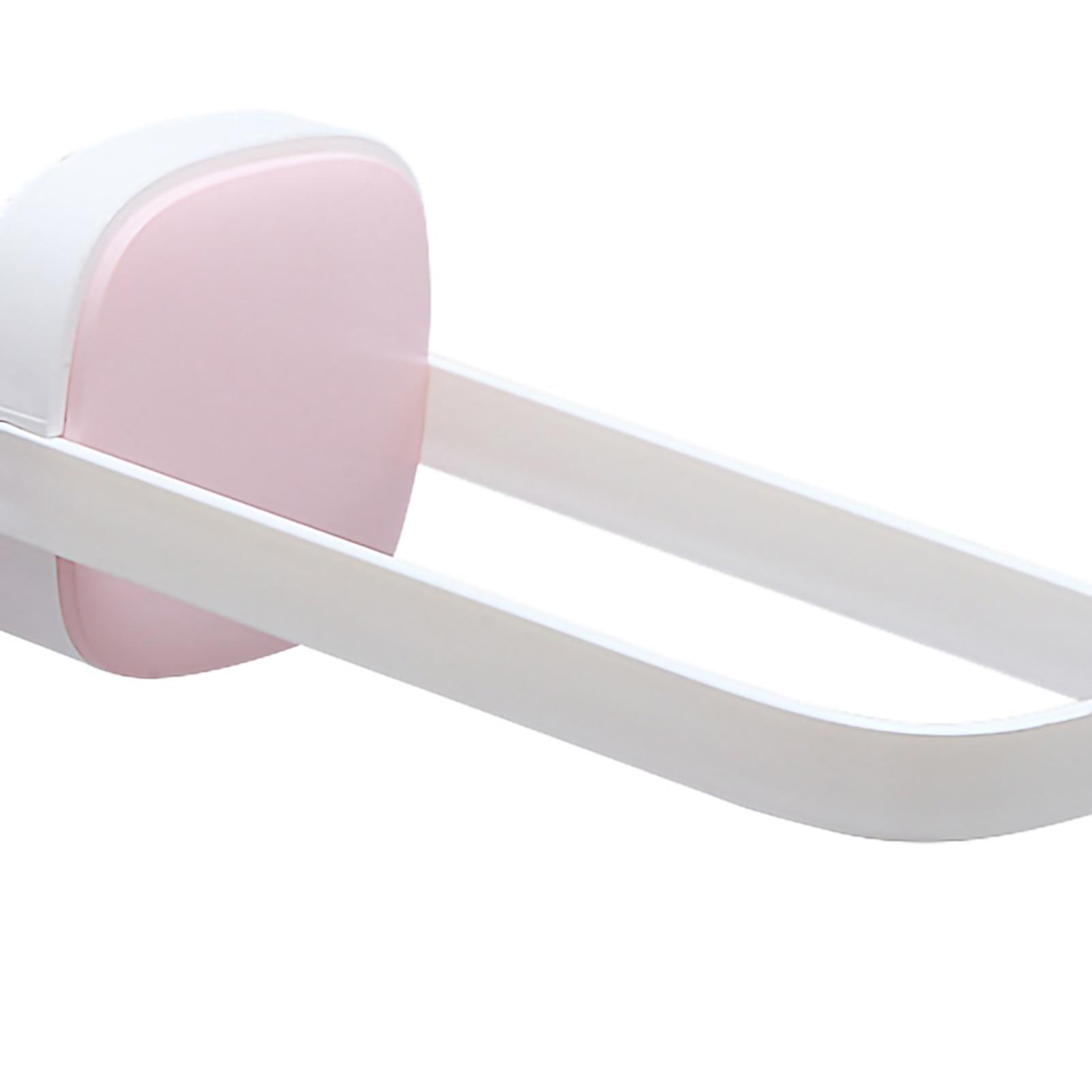 

U Shape Hanger Holder Rack Rounded Corner Foldable Wall Mounted Hanger Rack For Bathroom Balcony Pink White