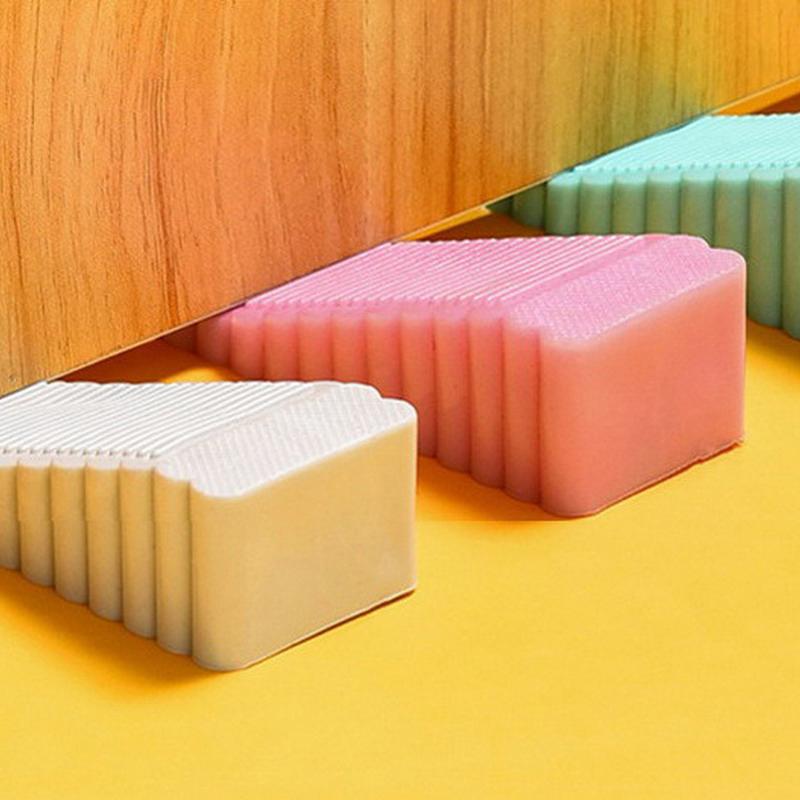 

Safety Silicone Door Stop Block Wedge Stop Door Stopper Home Offices Door Rear Retainer Impact Stopper Rubber Stops No Drill S зелений