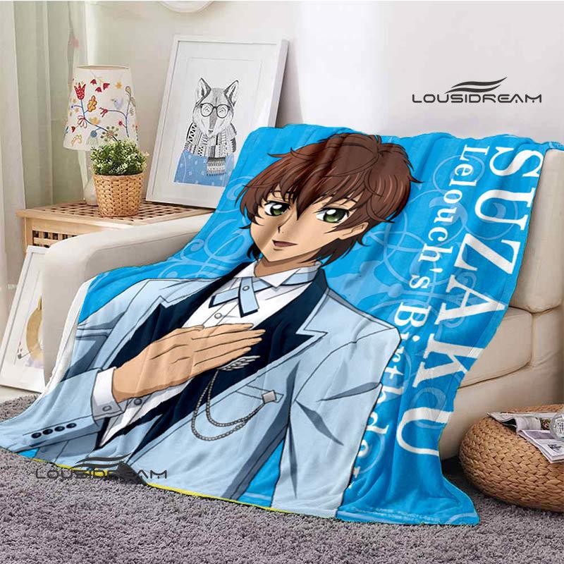 Code Geass Anime Printing Blanket Children's Warmth, Comfortable Blanket, Home Travel Blanket Fashion Birthday Gift