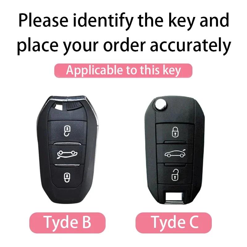 Key Case for Car Car keychain for Peugeot 408 keycase 3008 308s 508l 4008 2008 5008 301 keycover keyshell Keychain Car buckle