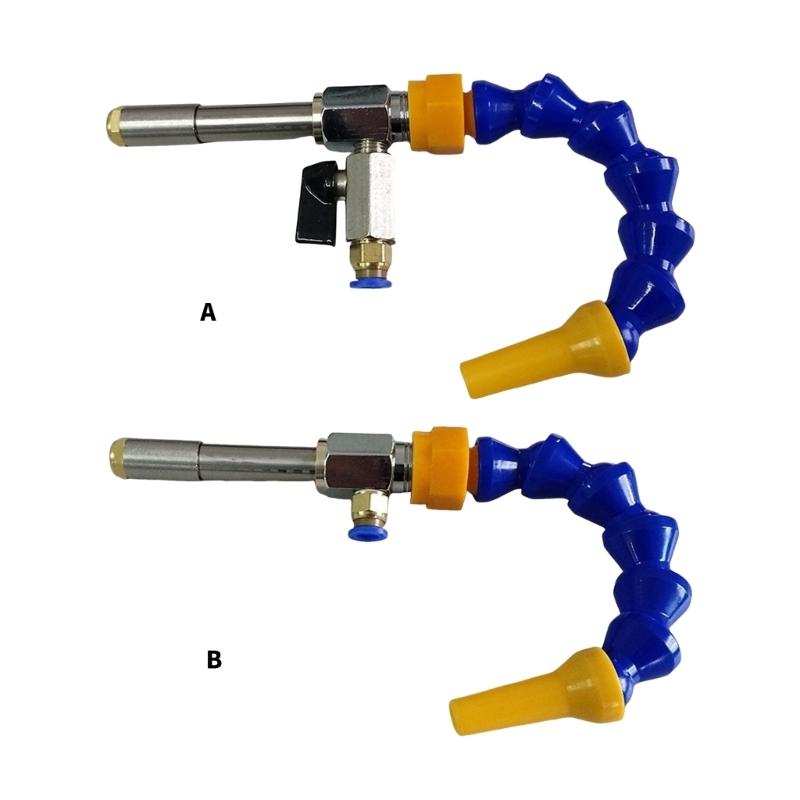 Cold Cooling Tube Assembly with Flexible Nozzle and Side Inlet for Part Handling, Service Use, and Repair Work Support