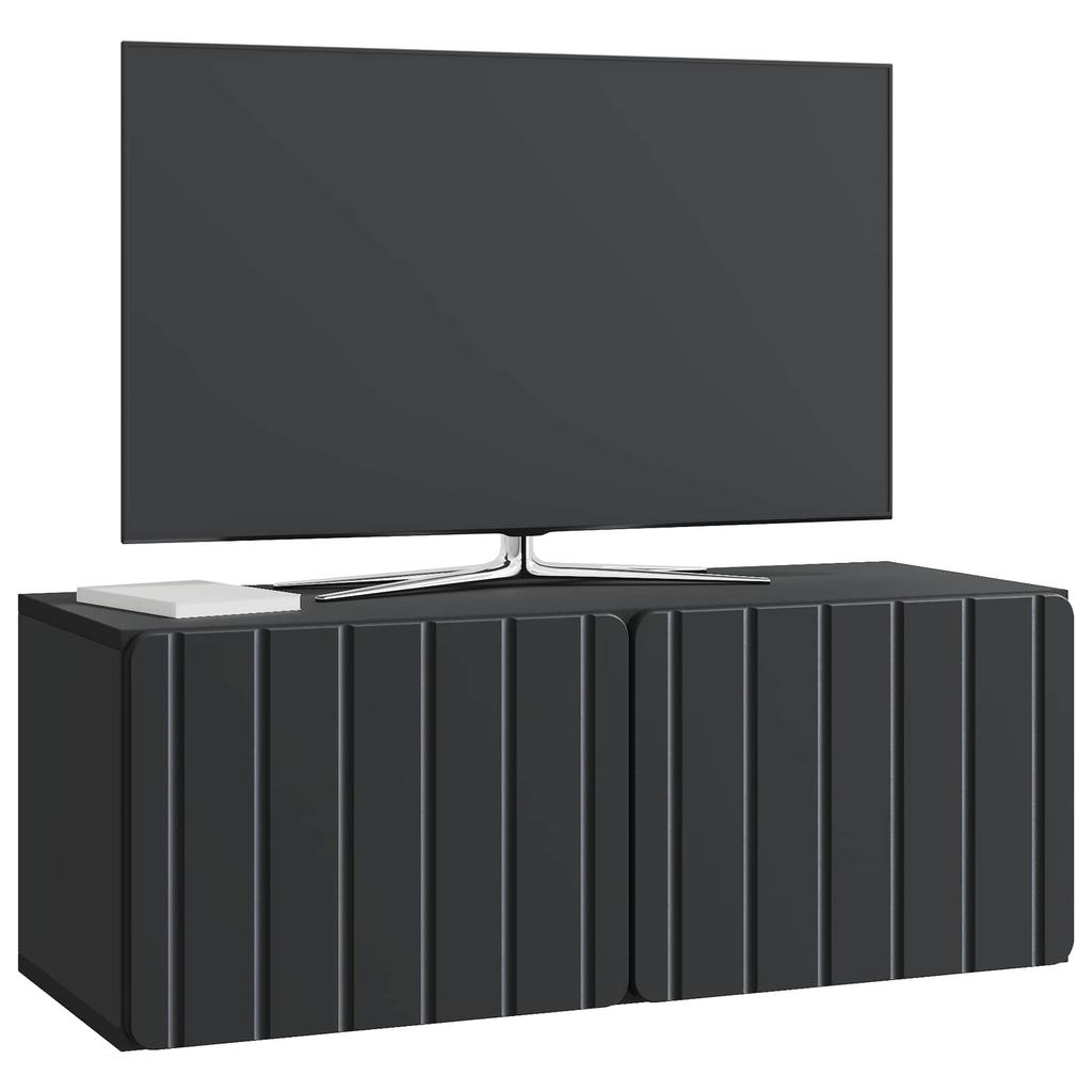 Wall Mounted TV Cabinet Black 78.5 X 31 X 30 Cm