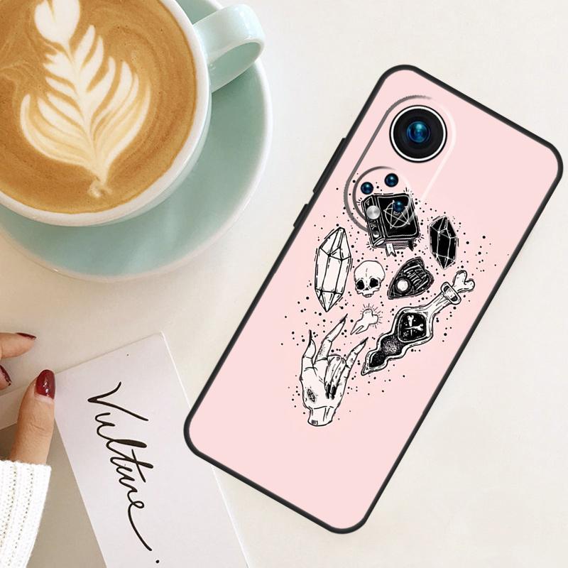 

Розовый Кот Череп Колдунья Ведьма Для Honor Magic 8 Pro 7 6 5 Lite Чехол Для Honor 400 200 50 70 90 X8c X9a X9b X9c X9d Win RT Honor Magic7 Lite
