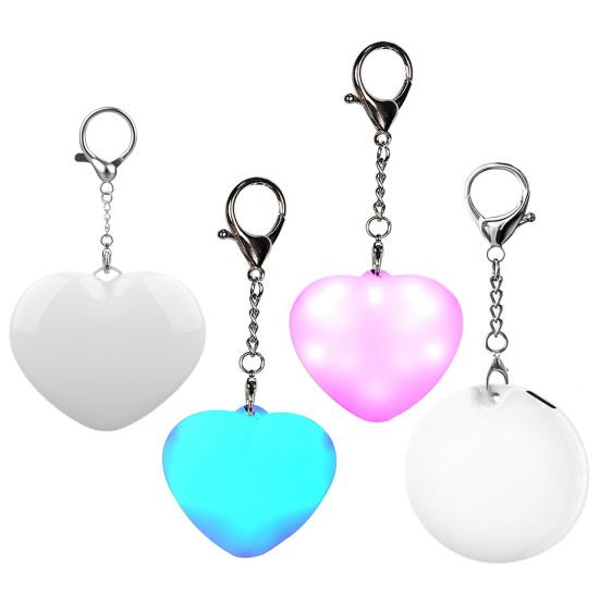 Sensorlys Oppladbar Mini Lommelykt Lommebok Nøkkelring med Berøring Og Automatisk Lyssensor Kompakt Hjerteformet Veskelys for Kvinner