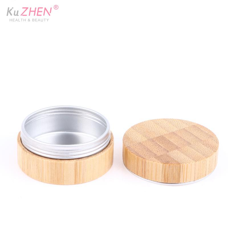 Mini Bamboo Cosmetic Container Cream Jar for Lip Balm Skincare Makeup Small Travel Size Eco Friendly Refillable Storage Solution