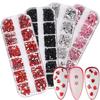 12 Grid Nails Art Rhinestone Kinds of Shapes Stones Resin Glitter 3Dgems DIY Manicure Decoration Nail Supplies for Professionals