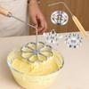 4Waffle Mold Set with Interchangeable Heads Features a Circular Pattern with Star-shaped Flowers, Suitable for Baking Cookies, Rose Cakes, and Fried