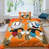 The Cuphead Show Set Biancheria da Letto Cartone Animato Set di Biancheria da Letto Raffinato Copripiumino Set Piumone Letto Set Biancheria da Letto Regalo di Compleanno