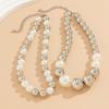 Eye Catching Large Bead Necklace Zinc Alloy Materials Clavicle Chain Accessories For Layering And Gifting