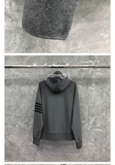 TIME BREATHE Unisex Four-Stripe Zipper Hoodie