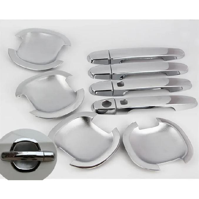 

For SUZUKI S-CROSS SCROSS 2014 2015 2016 2017 2018 Chrome Door Handle Cover + Cup Bowl Cover Trim Sticker Free Drop Shipping