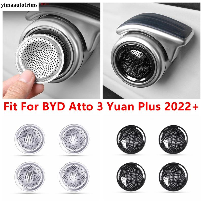 Car Door Speaker Ring Audio Sound Frame Loudspeaker Sticker Cover Trim Accessories Fit For BYD Atto 3 Yuan Plus   2024