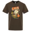 Japan Sushi Chef Cat Cartoons Men Tshirt Oversized Loose Clothes Street Cotton T Shirts Fashion T-Shirts Casual Brand Tshirt