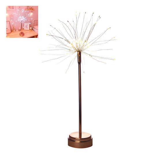 LED Copper Wire Lights 80 LED Christmas Fairy Tree Light Battery/USB Powered Table Starburst Light for Desk Centerpiece