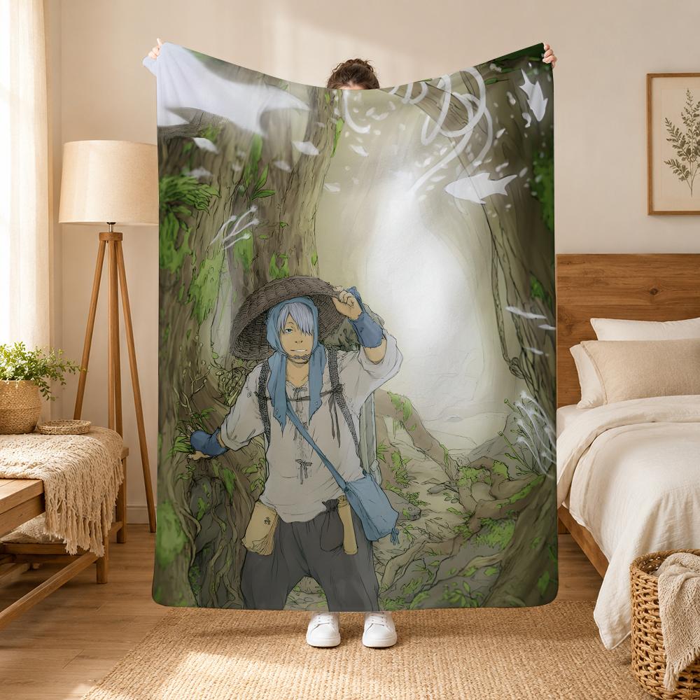 Mushishi Anime Throw 240G Flannel Blanket, Suitable For Sofas, Beds, Offices,  Exquisite Gift Blankets