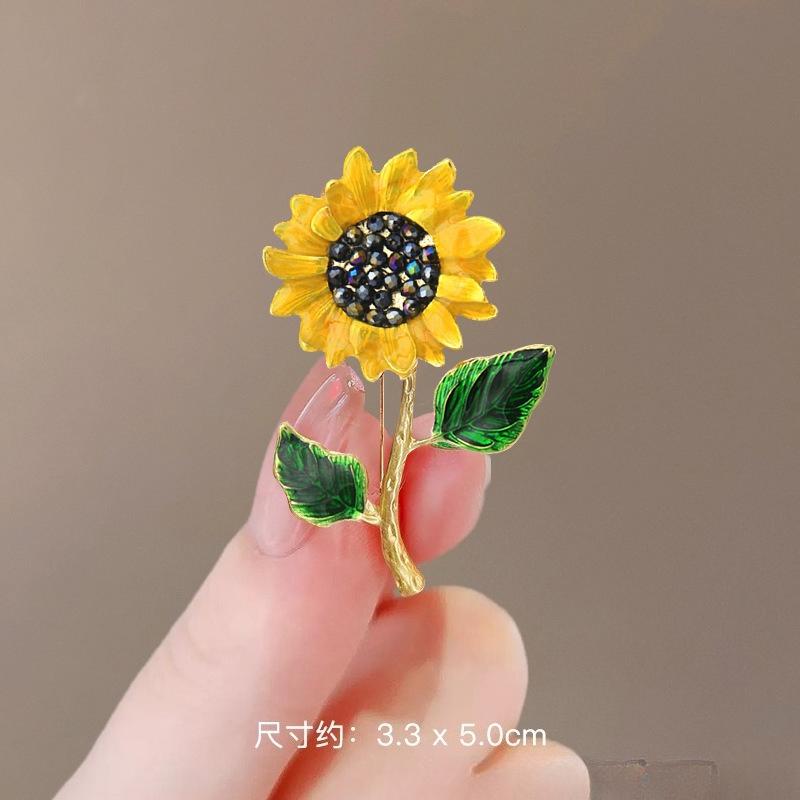 One Full Crystal Sunflower Brooch Valentines,Mom,Mother,Mother's Day,Gift