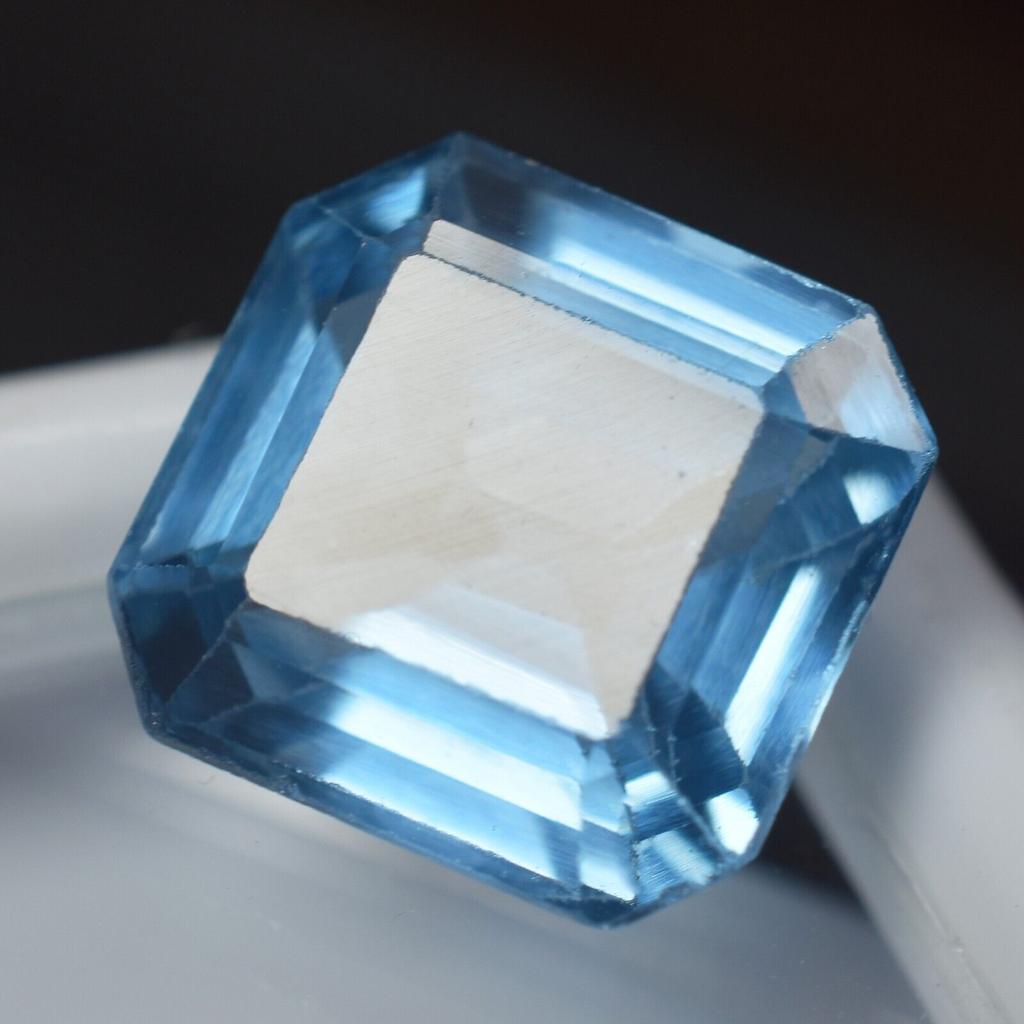 Natural Blue Sapphire Loose Gemstone 9.40 Ct Square Shape Light September Birthday Birthstone