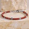 Koai 4mm Red Jasper Amulet Bracelet for Men Fleur-de-Lis