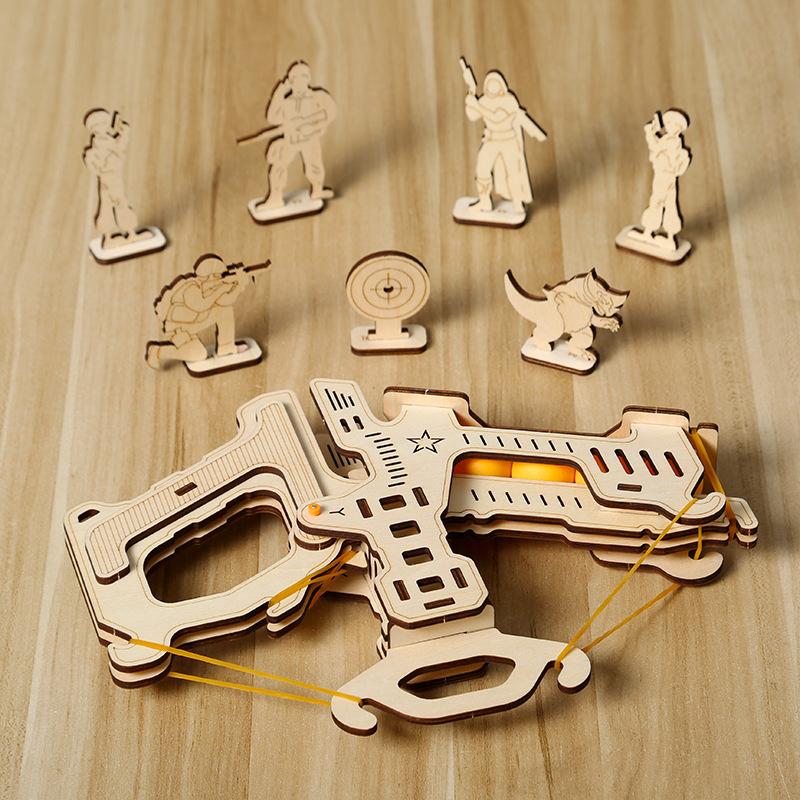 Cross-border New Crossbow 3D Three-dimensional Puzzle Puzzle Assembled Toys DIY Creative Children's Puzzle Toys Wholesale