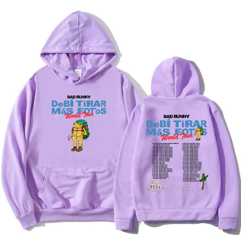 Debí Tirar Más Fotos World Tour 2026 Hoodies Rapper Bad Bunny Streetwear Unisex Long Sleeve Winter Women Sweatshirts Print Tops