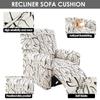 4 Stück Elastischer Relaxsesselbezug Bedruckte Stretch-Relaxsessel-Überwürfe mit Seitentaschen Rutschfeste Sofa-Überwürfe für Wohnzimmer