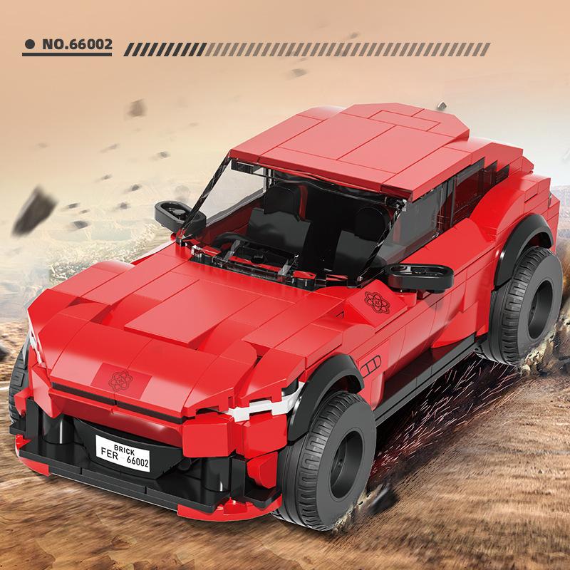 Convertible Sports Car SUV Eight-grid Car Compatible, Assembled Sports Car, Toy Model Ornament